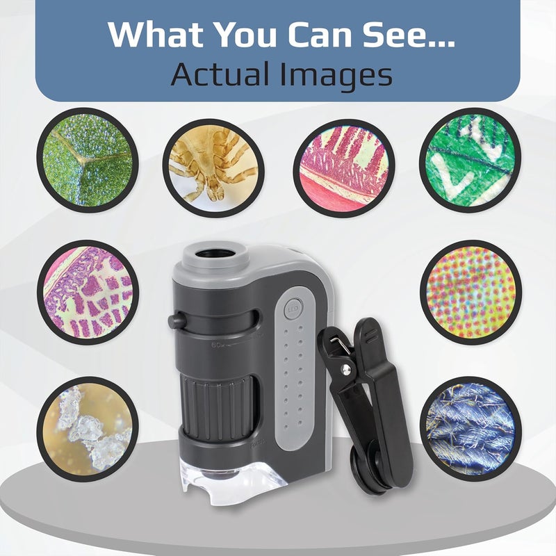 Carson Smartphone Digiscoping Adapter Clip for MicroBrite Plus 60x-120x LED Lighted Pocket Microscope with CarsonCam Phone App Converts into Powerful Handheld Digital Microscope (MM-310) - Image 3